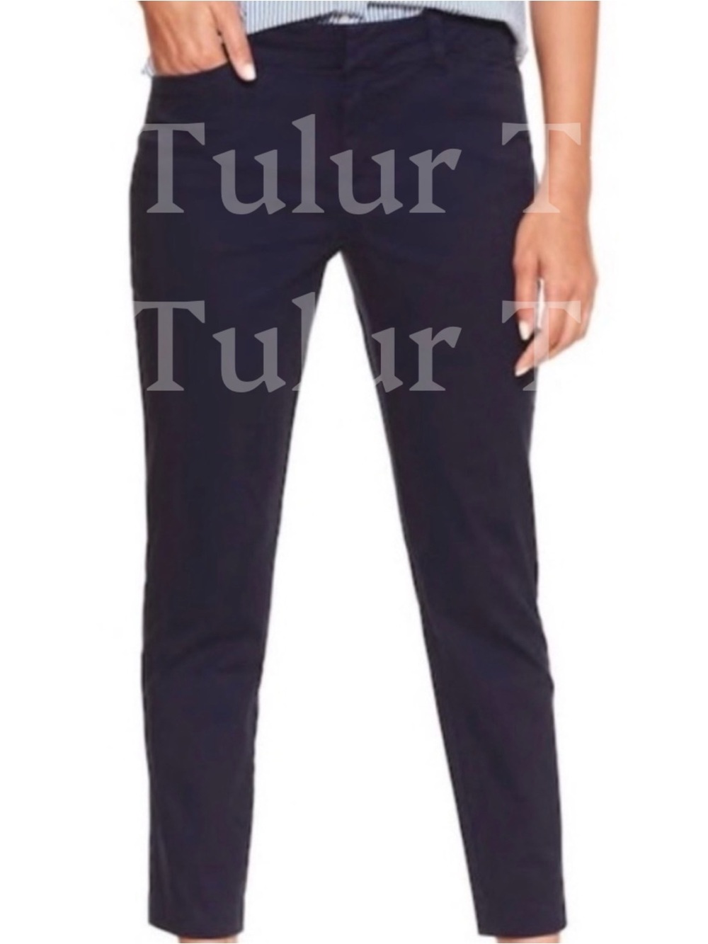 Gap Marine Blue Cropped Slim City Pant 4